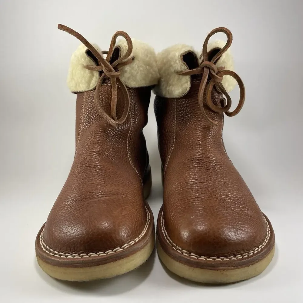 Duckfeet Arhus Boots Shearling Lined Crepe Sole Leather Size 43, Mens 9